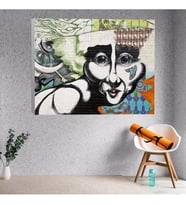 Grafiti Temalı Kanvas Tablo