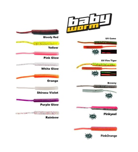 Fujin Baby Worm 5,2Cm Floating Pink Orange
