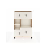 Arges Gardrop 9 Raflı 6 Kapaklı 132x30x195 Çam-Aytaşı