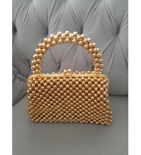 Gold boncuk çanta (Altın)