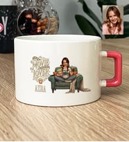 Kişiye Özel Karikatürlü Movie Lover Lüks Fincan Doğum Günü Hediyesi