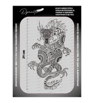 Dragon Ejderha Mandala Motif Iron Press Tekstil Ütü İle Yapışan Transfer Baskı Kağıdı DTF BASKI