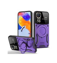 Pilelistore   Xiaomi Redmi Note 11 Pro Kılıf Joy Lens Standlı Kapak - Mor