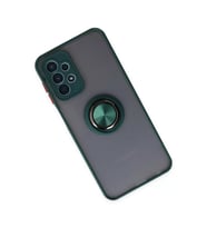 ERTAN Samsung Galaxy A23 4G Kılıf Montreal Yüzüklü Silikon Kapak - Yeşil