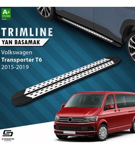 VW Transporter T6 Kısa Şase TrimLine Gri Yan Basamak 215 Cm 2015 2016 2017 2018 2019