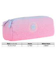 Kaukko İki Bölmeli Kız Çocuk Okul Kalem Çantası - Pembe - K2714 (Çok Renkli)