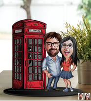 BK Gift Kişiye Özel Sevgililer Karikatürlü 3D Ahşap Biblo, Sevgili Biblo, Ahşap Biblo, Sevgiliye Hediye, Sevgililer Günü Hediyesi-8
