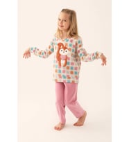 Arnetta 2651 Garson Polar Krem Kız Çocuk Uzun Kol Pijama Takım