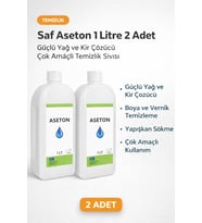 Saf Aseton 1 Litre 2 Adet Güçlü Kir Çözücü Çok Amaçlı Temizlik Sıvısı