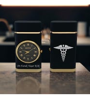 İsme Özel Medicine Logolu Turbo Jet Işıklı Saatli Çakmak