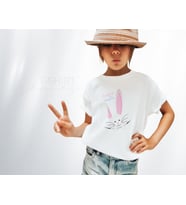 BK Gift Paskalya Tasarımlı Kız Çocuk Beyaz T-shirt, Arkadaşa Hediye, Doğum Günü Hediyesi, Trend Tişört, Paskalya Bayramı-4