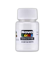 Beyaz Kumaş Boyası Tişört Çanta Tekstil Boyası 30 ml 1 Adet Nova Color Kumaş Boyası Beyaz 1 Adet