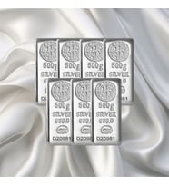 7 Adet 500 Gr Nadir Gümüş Külçe