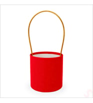 Hortum Saplı Kırmızı Kadife Kutu Büyük Boy - 16 cm