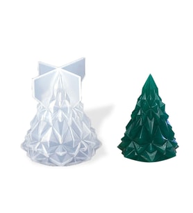 Epoksi Silikon Kalıp Yılbaşı Ağacı Kristal Kalıp 6 CM  X 5 CM