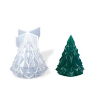 Epoksi Silikon Kalıp Yılbaşı Ağacı Kristal Kalıp 6 CM  X 5 CM