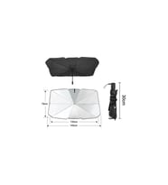 Mobgift Araba Güneş Gölge Koruyucu Şemsiye Oto Ön Cam GÜNEŞLIK(145CM*79CM)