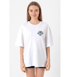 Revel Legacy Tumbleweeds Beyaz Kadın Oversize Tshirt