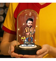 Kişiye Özel Erkek Karikatür Sarı Kırmızı Taraftar Tasarım , Taraftar Hediyesi