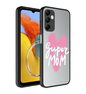 Samsung Galaxy M14 Kılıf Aynalı Desenli Kamera Korumalı Parlak Mirror Kapak (Renksiz)