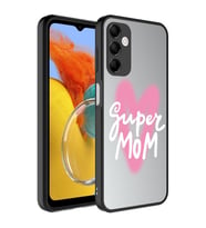Samsung Galaxy M14 Kılıf Aynalı Desenli Kamera Korumalı Parlak Mirror Kapak (Renksiz)