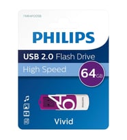 Philips Vivid Serisi 64GB USB 2.0 High Speed Flash Bellek (FM64FD05B/00)