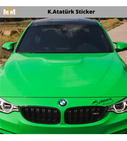 Kemal Atatürk Oto Sticker 15 CM