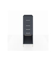 Kronos Dolap 4 Çekmeceli 44x59x134 Antrasit-Antrasit