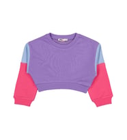 Civil Girls Good Vibes Only Baskılı 2-5 Yaş Sweatshirt - Lila