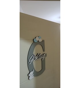 ÇOCUK VE BEBEK ODASI KAPI VE DUVAR SÜSÜ İSİMLİ PANO