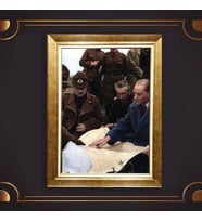 Özel Seri Paspartulu Çerçeveli Atatürk Tablo l678 (Gold)