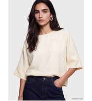 LCW Vision Sarı Bisiklet Yaka Oversize Bluz