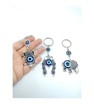 Nazar Boncuğu Anahtarlık Seti Baykuş Nal Fil Hediyelik Eşya (Standart)