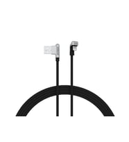 Syrox C132AL 2.4A 1.19mt Örgülü Oyuncu 90° USB - 180° Lightning Şarj & Data Kablosu - Siyah