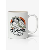 One Piece Monkey D. Luffy Anime Baskılı Beyaz Porselen Kupa Bardak