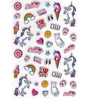 Sticker Kabartmalı A4 Boyutunda Stiker Defter, Planlayıcı Etiket-(lim554) - Unicorn Kiss