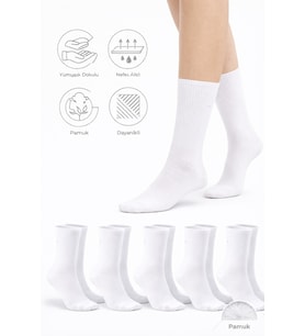 Penye Erkek Spor Çorap 4’lü Paket Nefes Alabilir – Terletmeyen – Günlük Kullanıma Uygun