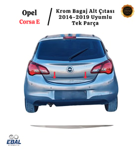 Opel Corsa E Krom Bagaj Alt Çıtası 2014-2019 P.Çelik