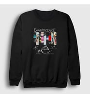Presmono Unisex Siyah Signs Evanescence Sweatshirt 387058tt
