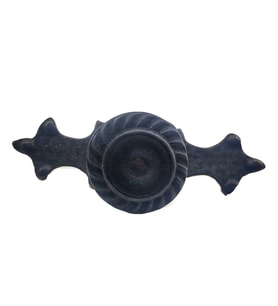 Antika Tarz Dekoratif Pirinç Çizgili Düğme - 35x100 Mm, Büyük, Oksit