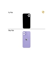 iPhone 12 Mor Renk Arka Kapak Arka Cam Batarya Kapağı Lazer Kesim Kapak Pil Kapağı