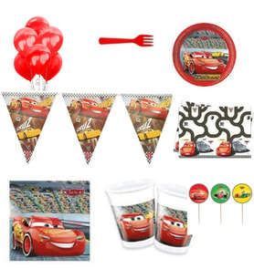 Cars Arabalar  Doğum Günü Süsleri ve Parti Seti 8 Kişilik Lüks Set-