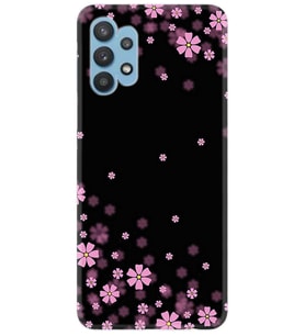 Kılıfland Samsung Galaxy A72 Kılıf Desenli Silikon Resimli Kapak Black flowers Kılıf 1391