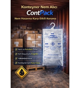 Contpack Askılı Nem Alıcı Rutubet Engelleyici Konteyner Kurutucu Terleme Önleyici 3 Adet 1140 Gr
