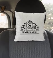 BK Gift Kişiye Özel İsimli Kare Araç Koltuk Yastığı-12