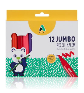 Adel Jumbo Keçeli Kalem 12 Renk 