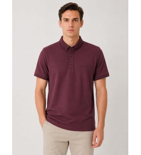 Glow Slim Fit Erkek Polo Yaka Kısa Kol Tişört 7742