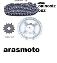 Honda Cbf 150 Oringsiz Zincir Dişli Seti Kaliteli 2007-17 -Arasmoto (Siyah)