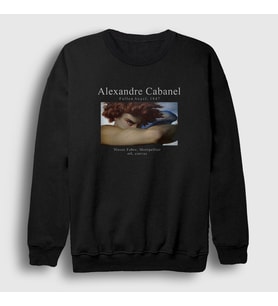 Presmono Unisex Siyah Fallen Angel Ressam Alexandre Cabanel Sweatshirt 484677tt