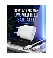 Hızlı Şarj Adaptörü ve Kablosu, 15/15 Pro Max Uyumlu